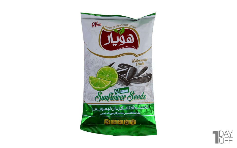 تخمه آفتاب‌گردان لیمویی هویار مقدار 120 گرم