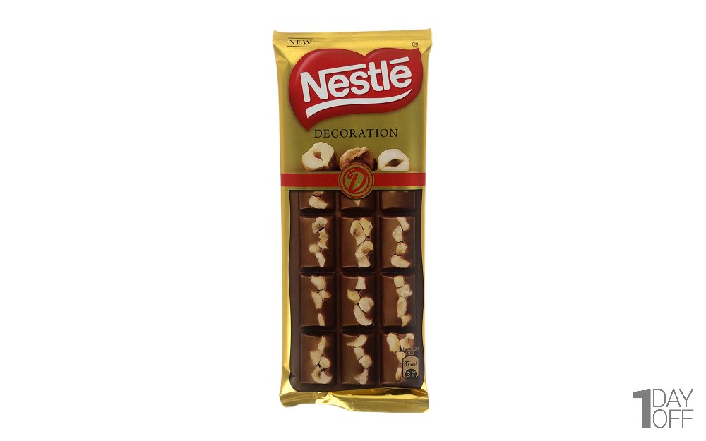 شکلات با مغز فندق نستله (Nestle) مدل DECORATION مقدار 80 گرم
