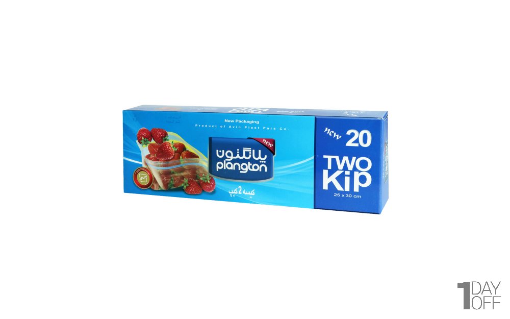 کیسه فریزر زیپ‌کیپ TwoKip پلانگتون بسته 20 عددی 