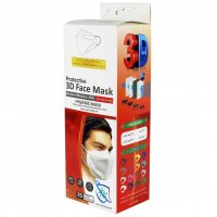 ماسک تنفسی پنج‌لایه سه‌بعدی رنگ صورتی بسته 25 عددی