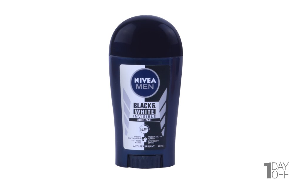 استیک ضد تعریق مردانه Black & White نیوآ (Nivea) مقدار 40 میلی‌لیتر
