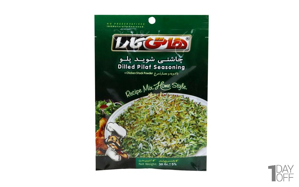چاشنی شوید پلو حاوی ادویه و عصاره مرغ هاتی‌کارا گلستان مقدار 30 گرم