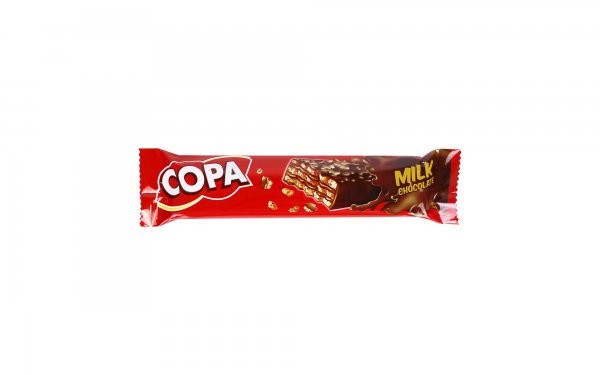 ویفر با کرم کاکائویی شیری و روکش کاکائویی کوپا مقدار 32 گرم