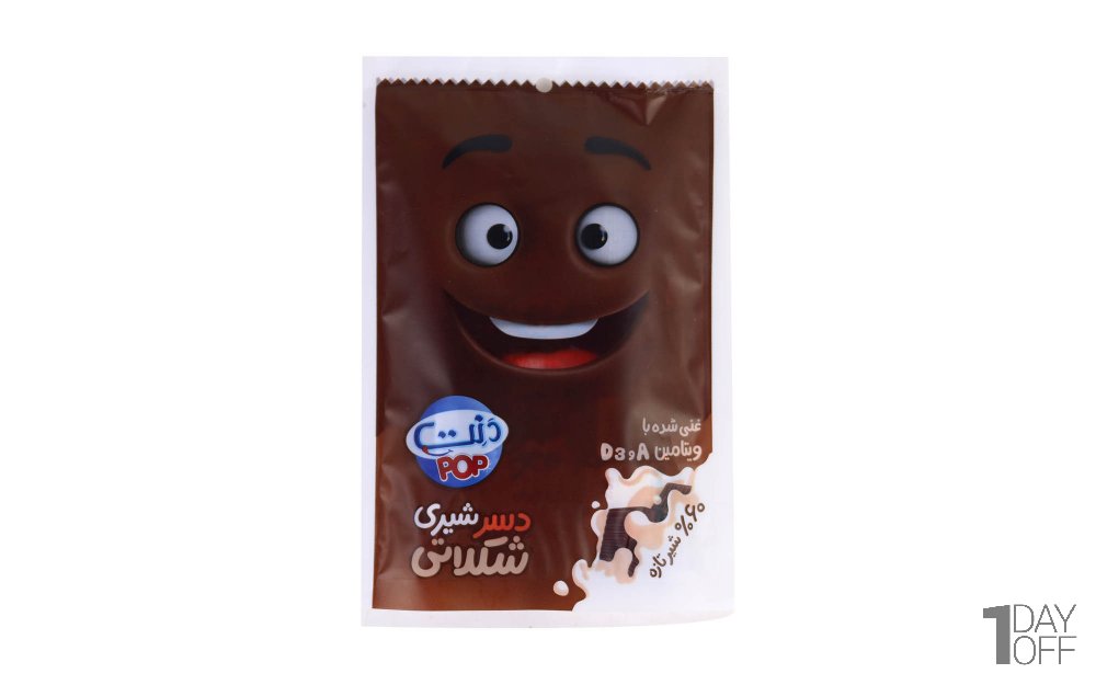 دسر شیری شکلاتی پاپ دنت بسته 6 عددی