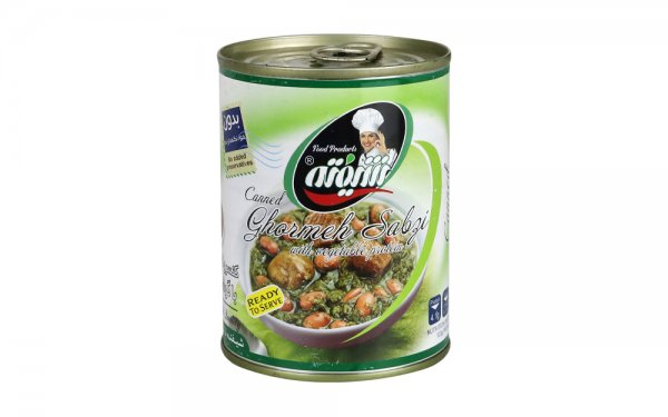 کنسرو قورمه‌سبزی با گوشت گیاهی شیفته مقدار 370 گرم