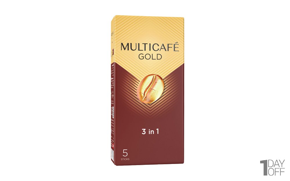کافی میکس گلد 3x1 مولتی‌کافه بسته 5 عددی