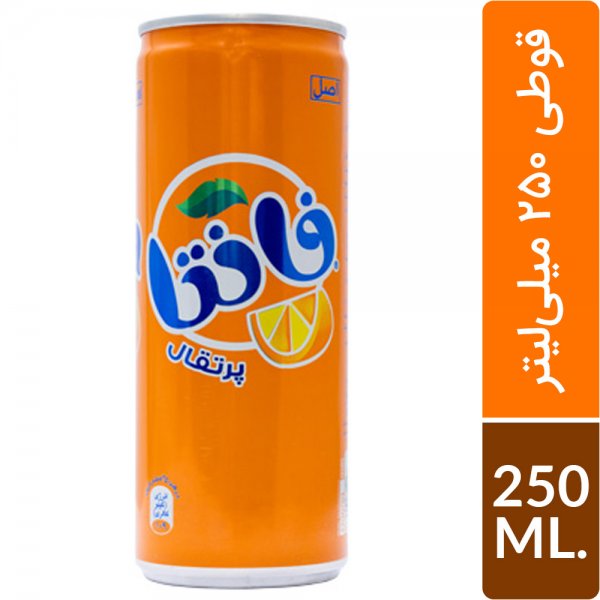 نوشابه فانتا فلزی باریک (اسلیک) 250 میلی‌لیتر 