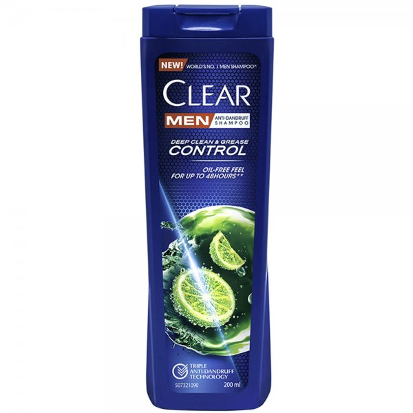 شامپو ضد شوره مردانه کلییر (Clear) مدل Deep Clean & Grease Control مقدار 200 میلی‌لیتر