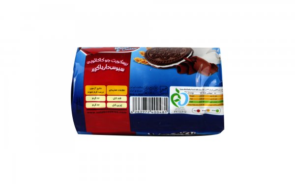بیسکویت جو کاکائویی سبوس‌دار با کرم ستاک مقدار 140 گرم