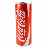 نوشابه با طعم کولا قوطی فلزی باریک (اسلیک) کوکاکولا مقدار 250 میلی‌لیتر