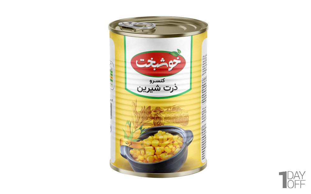 کنسرو ذرت شیرین خوشبخت مقدار 380 گرم