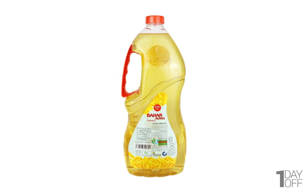 روغن مایع سرخ کردنی بدون پالم بهار الماس مقدار 3 لیتر