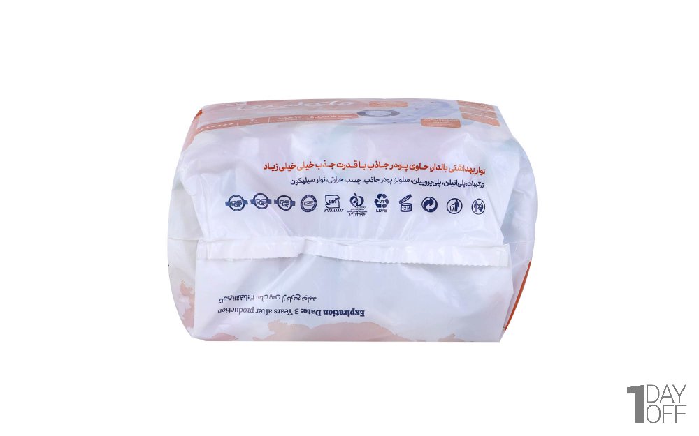 نوار بهداشتی بالدار مشبک ورزشی نیمه ضخیم مای‌لیدی سایز بزرگ سه تا شده بسته 10 عددی