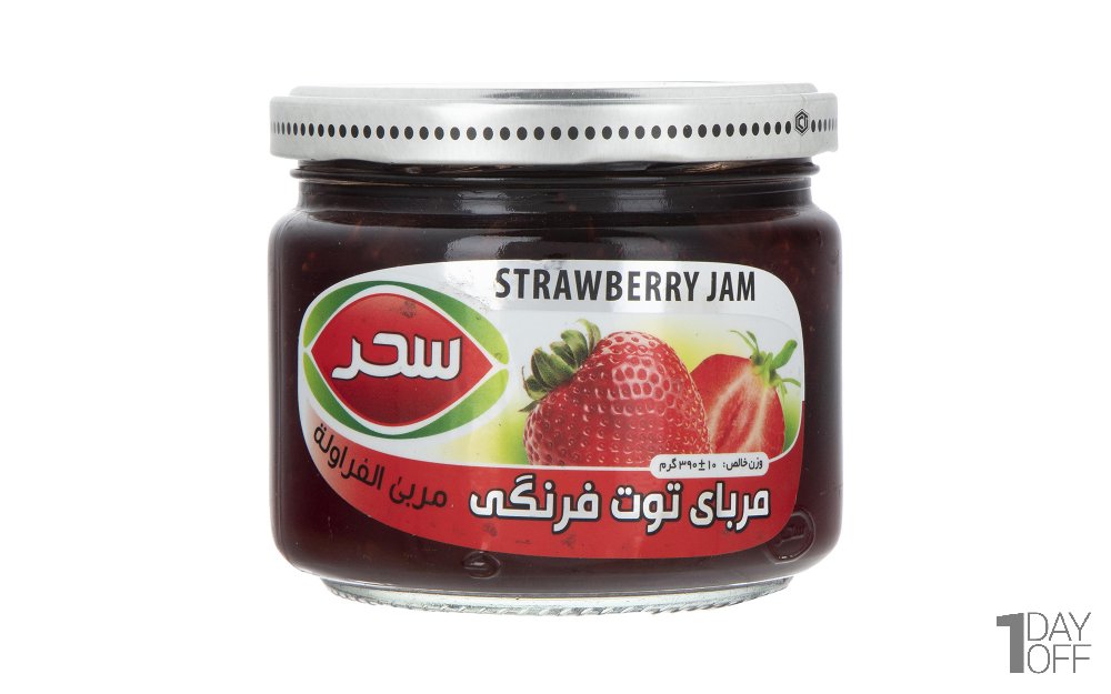 مربا توت‌فرنگی سحر مقدار 390 گرم