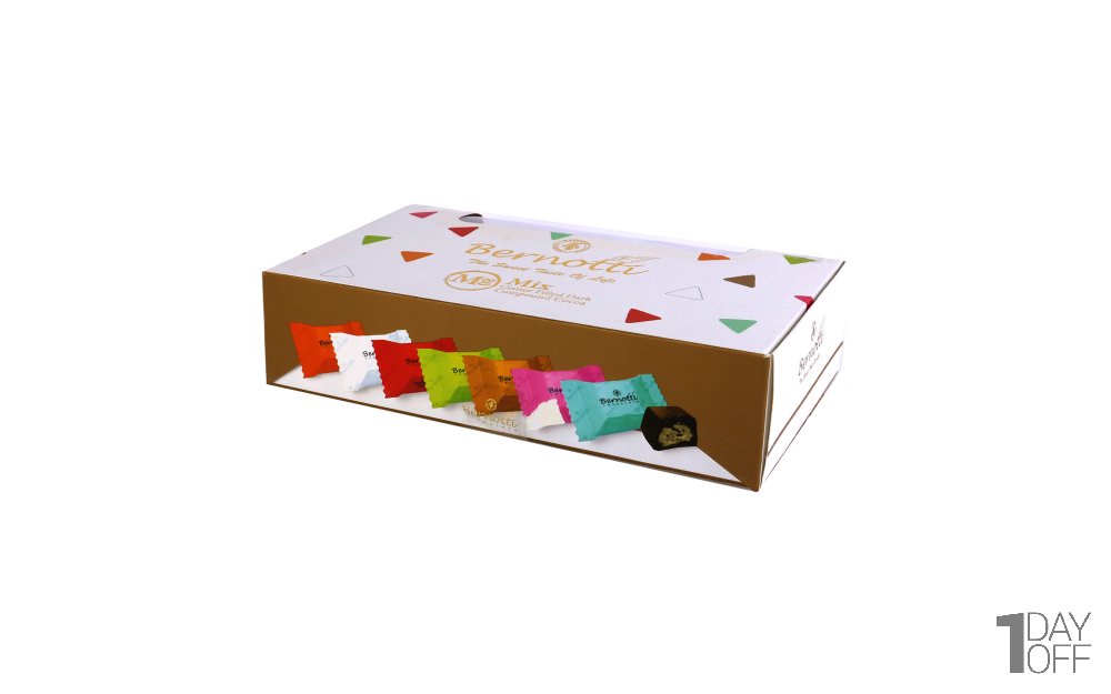 فرآورده کاکائویی تلخ با مغز کرم و طعم میوه برنوتی مدل Mix M80 مقدار 700 گرم