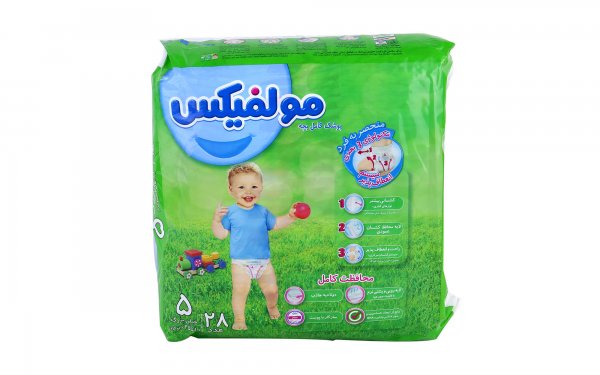 پوشک کامل بچه مولفیکس سایز 5 بسته 28 عددی