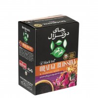 چای سیاه و تکه‌های بهار نارنج و گل محمدی دوغزال 100 گرم