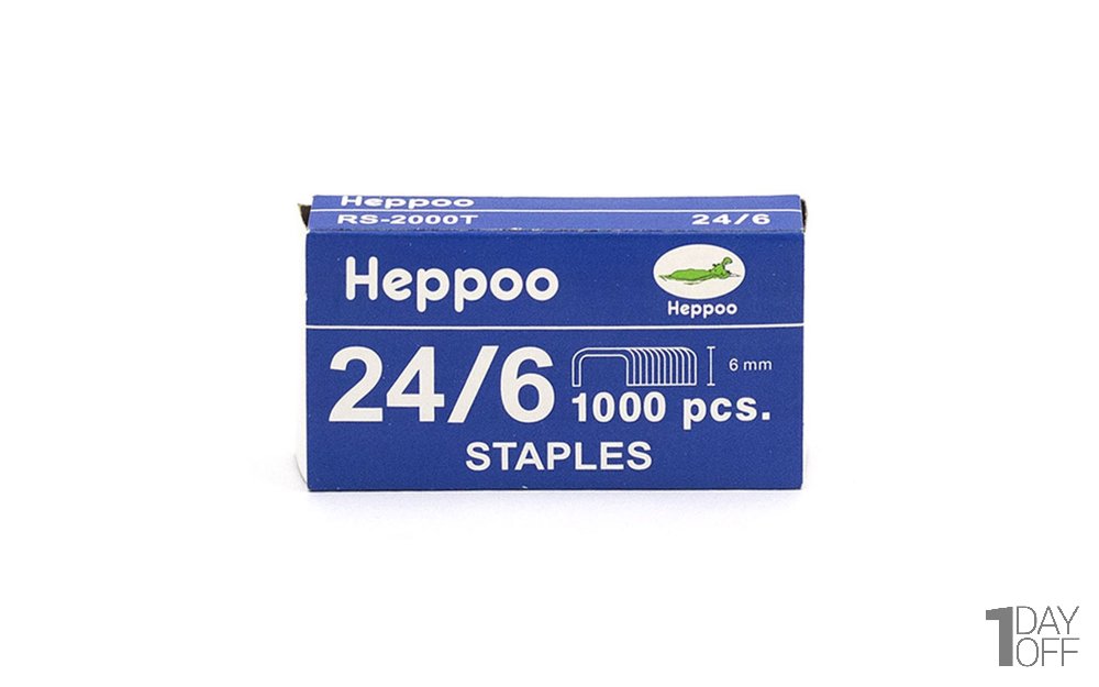سوزن منگنه Heppoo سایز 24/6 بسته 1000 عددی