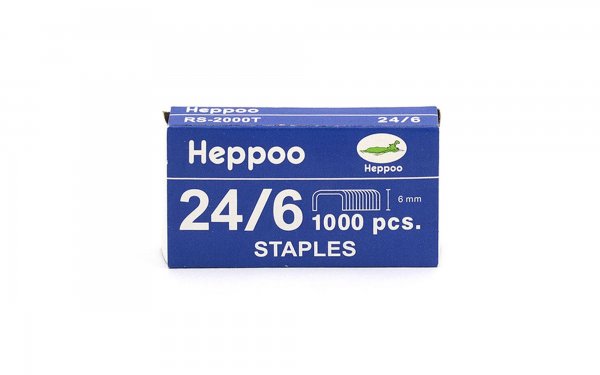 سوزن منگنه Heppoo سایز 24/6 بسته 1000 عددی