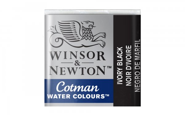 قرص آبرنگ وینزور (Winsor) سری Cotman رنگ IVORY BLACK