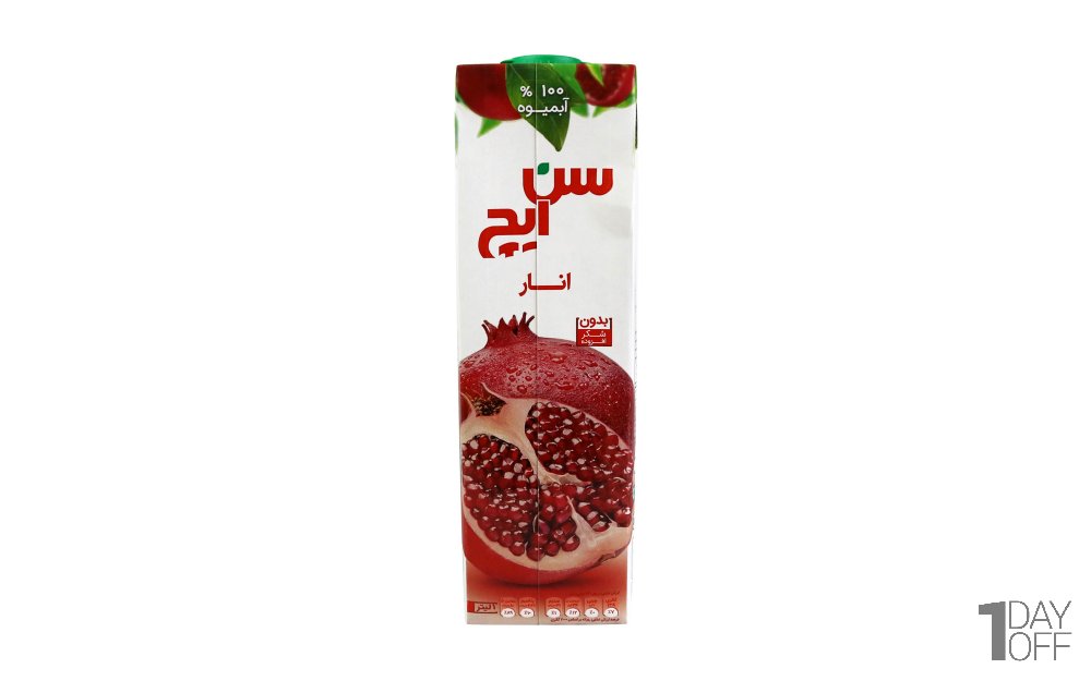 آب انار بدون شکر سن‌ایچ  100 درصد طبیعی مقدار  1 لیتر