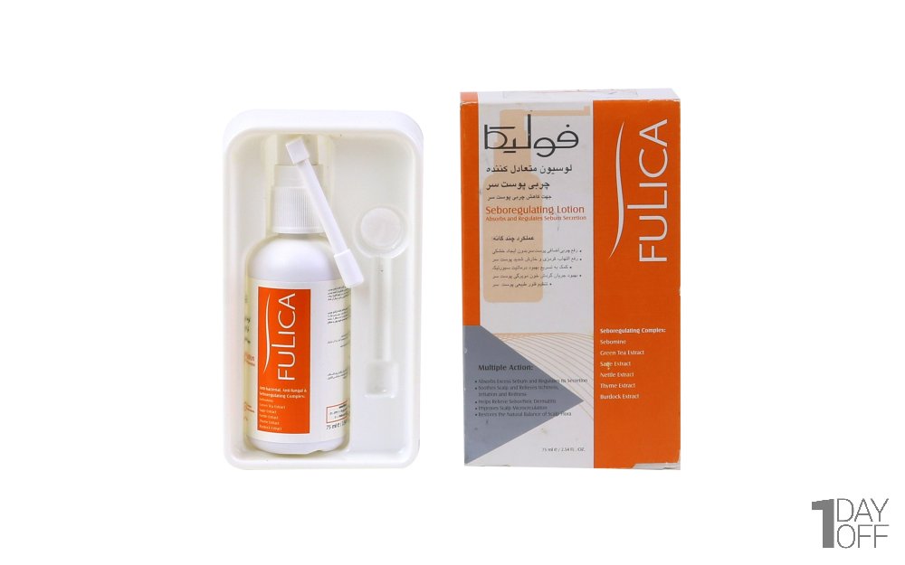  لوسیون متعادل‌کننده ترشح چربی کف سر فولیکا مقدار 75 گرم