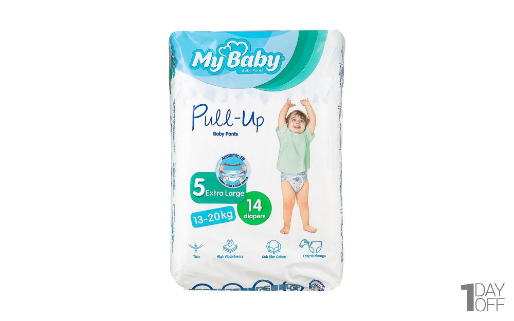 پوشک شورتی بچه مای بیبی سایز 5 بسته 14 عددی
