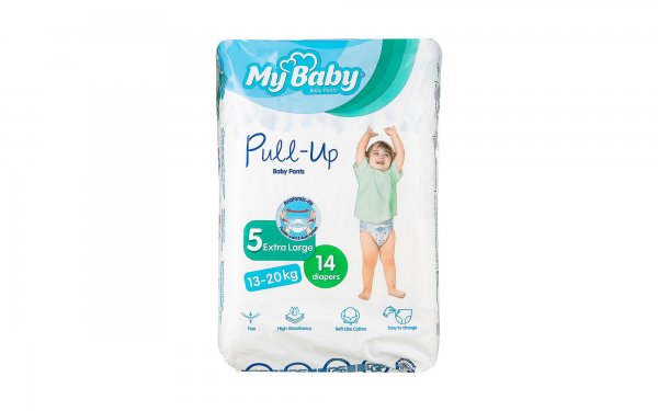 پوشک شورتی بچه مای بیبی سایز 5 بسته 14 عددی