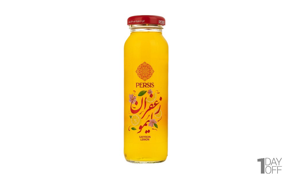 نوشیدنی زعفران و لیمو پرسیس مقدار 200 میلی‌لیتر 