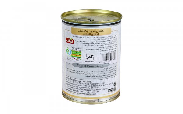 کنسرو نخود آبگوشتی اصالت مقدار 380 گرم