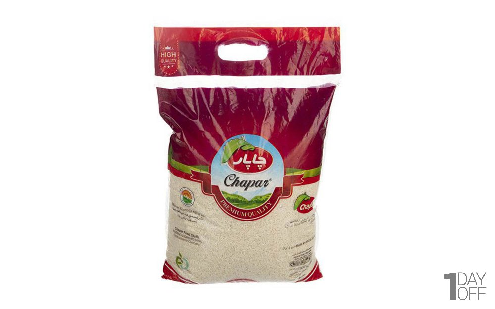 برنج هاشمی چاپار مقدار 5 کیلوگرم