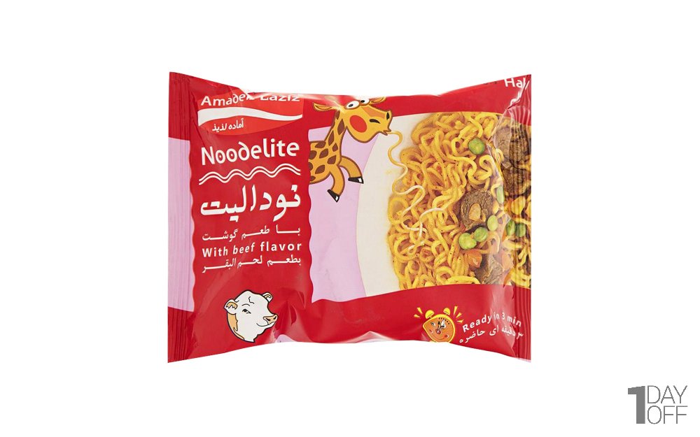 نودل با طعم گوشت الیت مقدار 75 گرم
