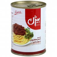 کنسرو سس ماکارونی با سویا و قارچ بیژن مقدار 380 گرم