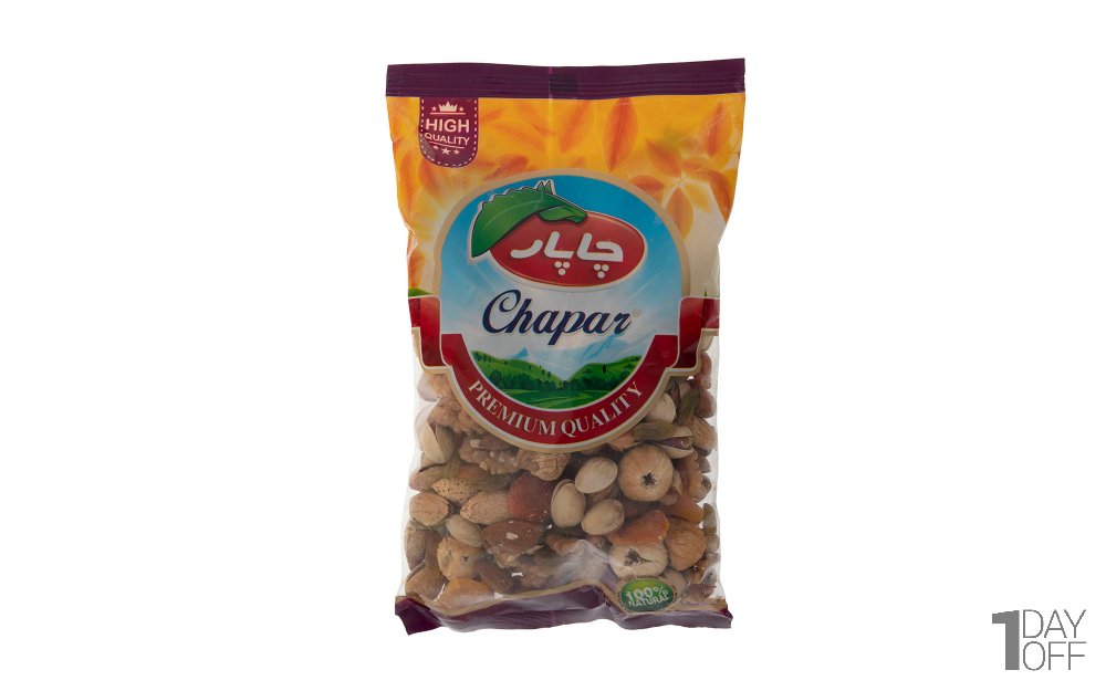آجیل شیرین چاپار مقدار 450 گرم