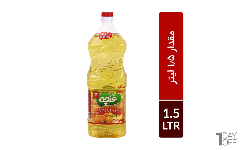 روغن سرخ‌کردنی بدون پالم غنچه مقدار 1.5 لیتر