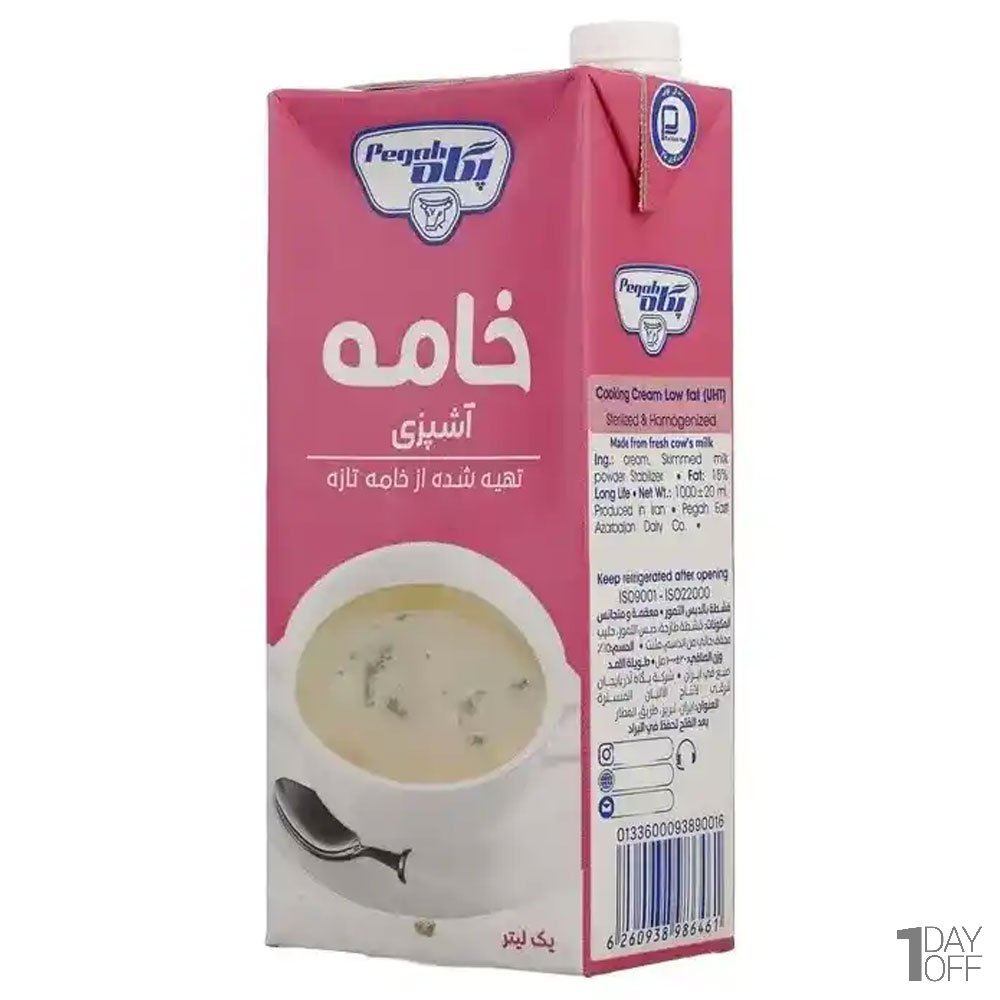 خامه فرادما پگاه 30 درصد چربی مقدار 1 لیتر