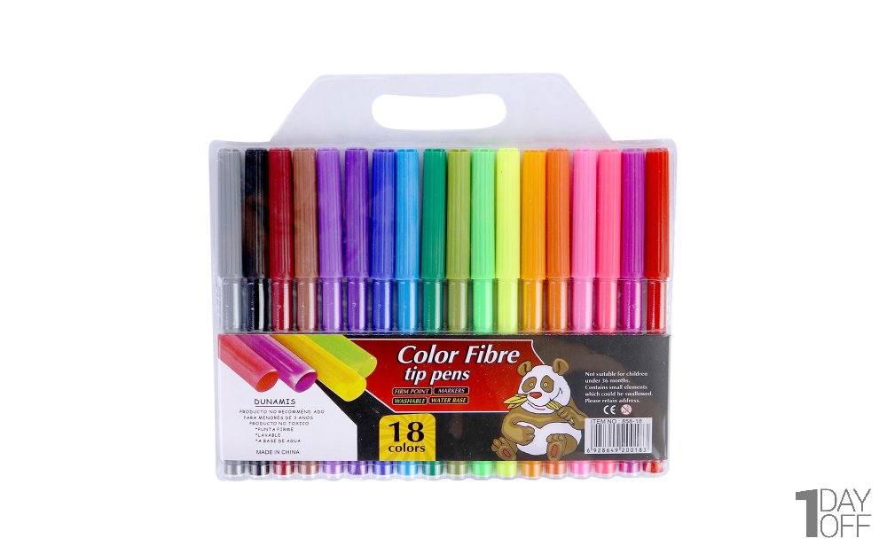ماژیک 18 رنگ کالر فایبر (Color Fiber)