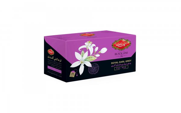 چای سیاه کیسه‌ای رویال ارل‌گری گلستان بسته 25 عددی