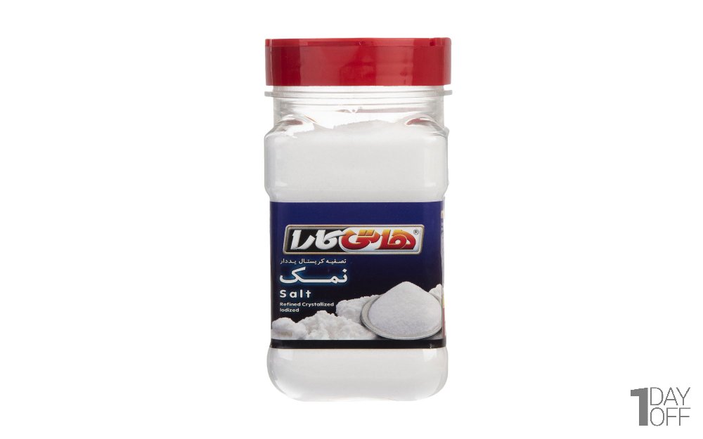 نمک کریستال یددار هاتی‌کارا گلستان مقدار 400 گرم