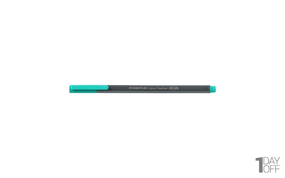 روان‌نویس استدلر (Staedtler) مدل Triplus Fineliner نوع نوک نمدی رنگ فیروزه‌ای