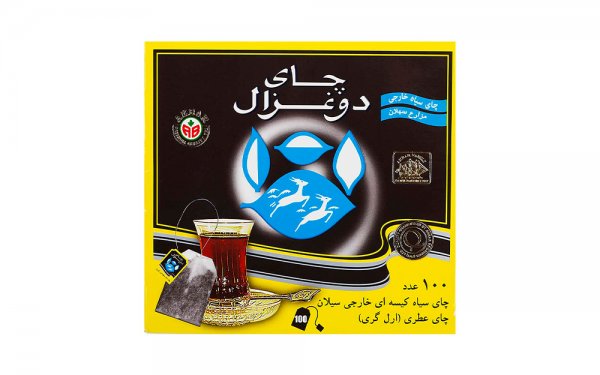 چای کیسه‌ای معطر دوغزال بسته 100 عددی