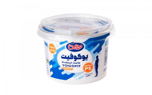 ماست ایسلندی یوگوفیت بدون چربی میهن مقدار 400 گرم