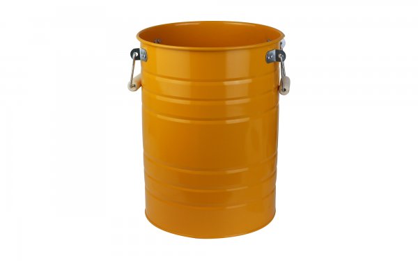 گلدان فلزی دسته‌ چوبی تورینگ ابعاد 38x29x29 سانتی‌متر رنگ نارنجی پرتقالی