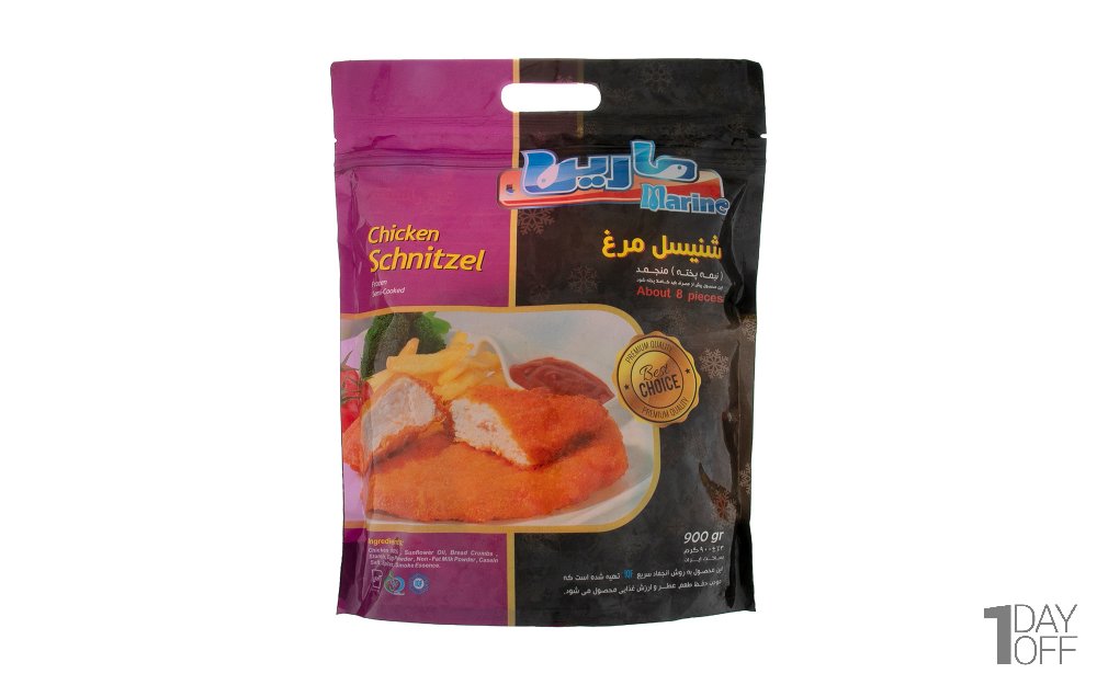 شنیسل مرغ منجمد مارین مقدار 900 گرم