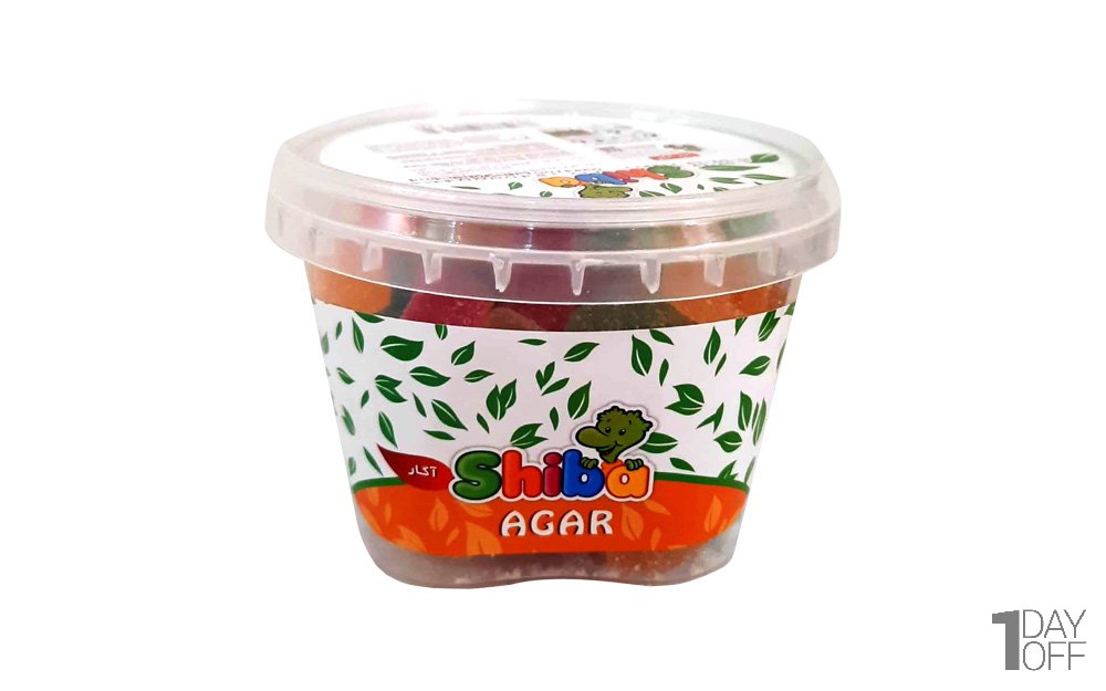 ژله شکری میوه‌ای آگار شیبابا مقدار 300 گرم