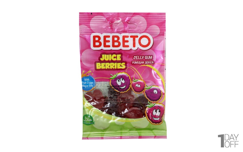  پاستیل ببتو (BEBETO) مدل JUICE BERRIES مقدار 35 گرم 