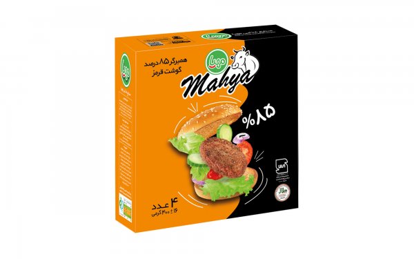 همبرگر 85% گوشت قرمز مهیاپروتئین مقدار 400 گرم