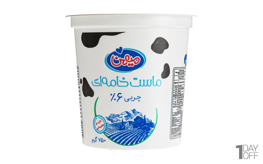 ماست خامه‌ای میهن مقدار 750 گرم