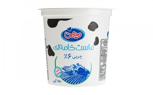 ماست خامه‌ای میهن مقدار 750 گرم