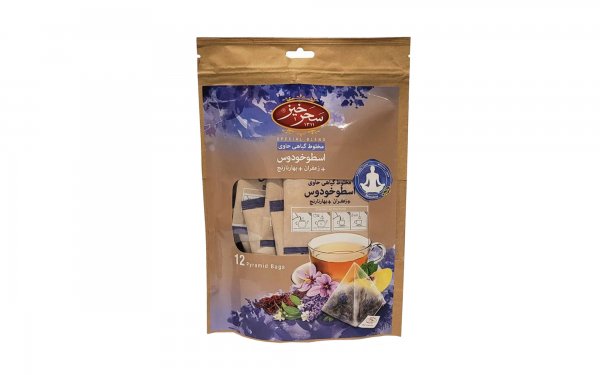 دمنوش اسطوخودوس و زعفران سحرخیز بسته 12 عددی